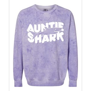 Cute Auntie Shark Colorblast Crewneck Sweatshirt