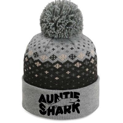 Cute Auntie Shark The Baniff Cuffed Pom Beanie