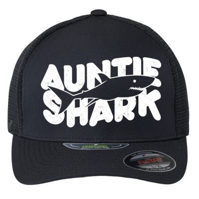 Cute Auntie Shark Flexfit Unipanel Trucker Cap