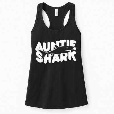 Cute Auntie Shark Womens Tank Top