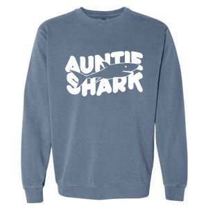 Cute Auntie Shark Garment-Dyed Sweatshirt