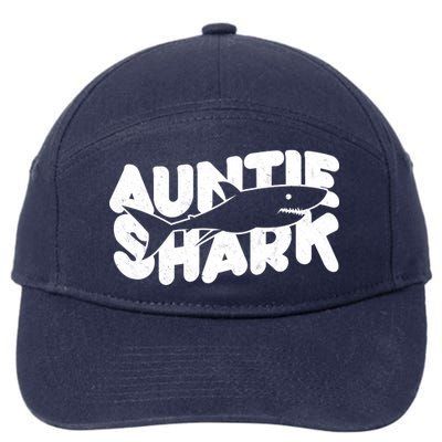 Cute Auntie Shark 7-Panel Snapback Hat