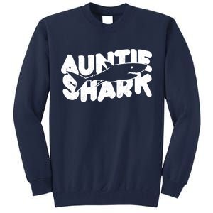 Cute Auntie Shark Tall Sweatshirt