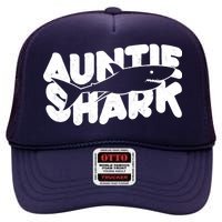 Cute Auntie Shark High Crown Mesh Back Trucker Hat