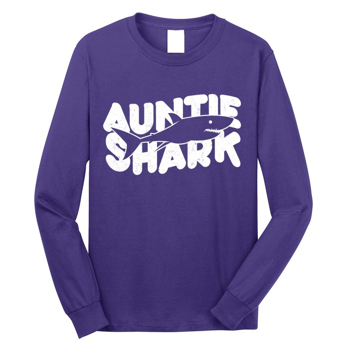 Cute Auntie Shark Long Sleeve Shirt