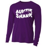 Cute Auntie Shark Cooling Performance Long Sleeve Crew