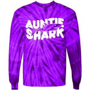 Cute Auntie Shark Tie-Dye Long Sleeve Shirt