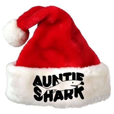 Cute Auntie Shark Premium Christmas Santa Hat