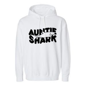 Cute Auntie Shark Garment-Dyed Fleece Hoodie