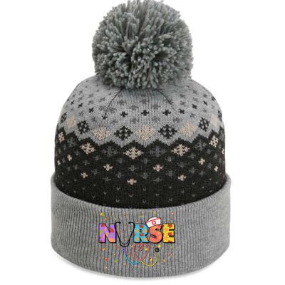 Cute Autumn Fall Patterns Nurse The Baniff Cuffed Pom Beanie