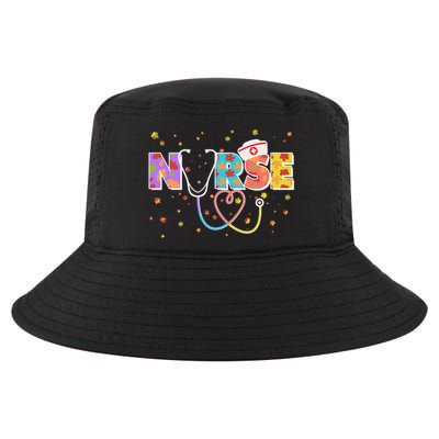 Cute Autumn Fall Patterns Nurse Cool Comfort Performance Bucket Hat