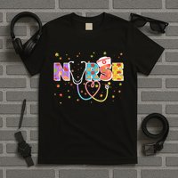 Cute Autumn Fall Patterns Nurse T-Shirt