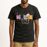 Cute Autumn Fall Patterns Nurse Tall T-Shirt