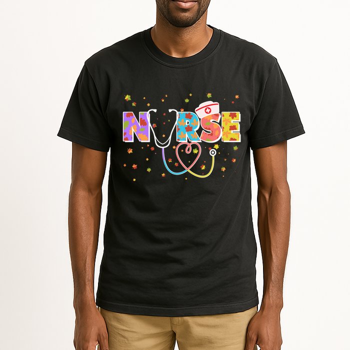Cute Autumn Fall Patterns Nurse Tall T-Shirt
