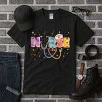 Cute Autumn Fall Patterns Nurse Tall T-Shirt