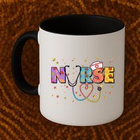 Cute Autumn Fall Patterns Nurse Mug