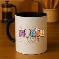 Cute Autumn Fall Patterns Nurse Mug