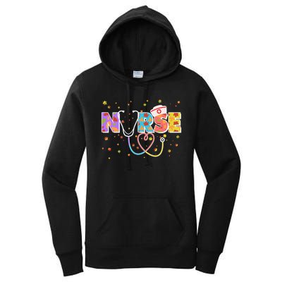 Cute Autumn Fall Patterns Nurse Women's Pullover Hoodie