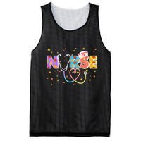Cute Autumn Fall Patterns Nurse Mesh Reversible Basketball Jersey Tank