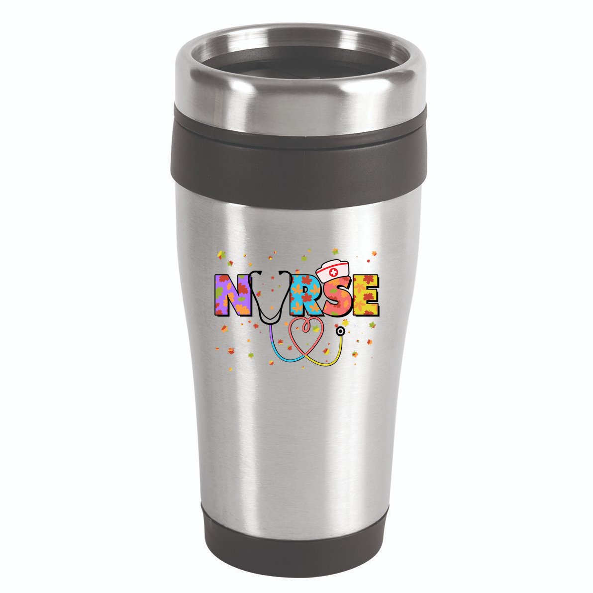 Cute Autumn Fall Patterns Nurse 16oz Travel Tumbler