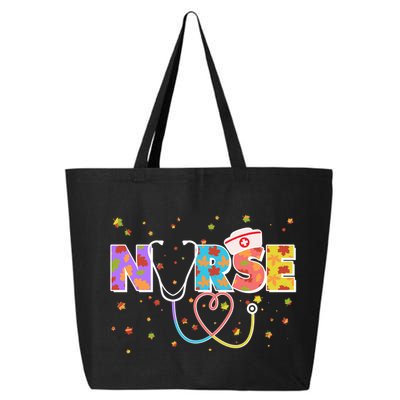 Cute Autumn Fall Patterns Nurse 25L Jumbo Tote