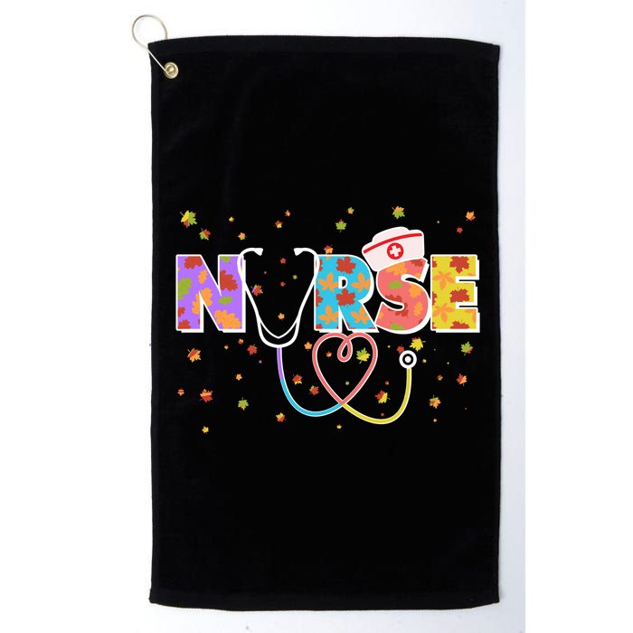 Cute Autumn Fall Patterns Nurse Golf Towel