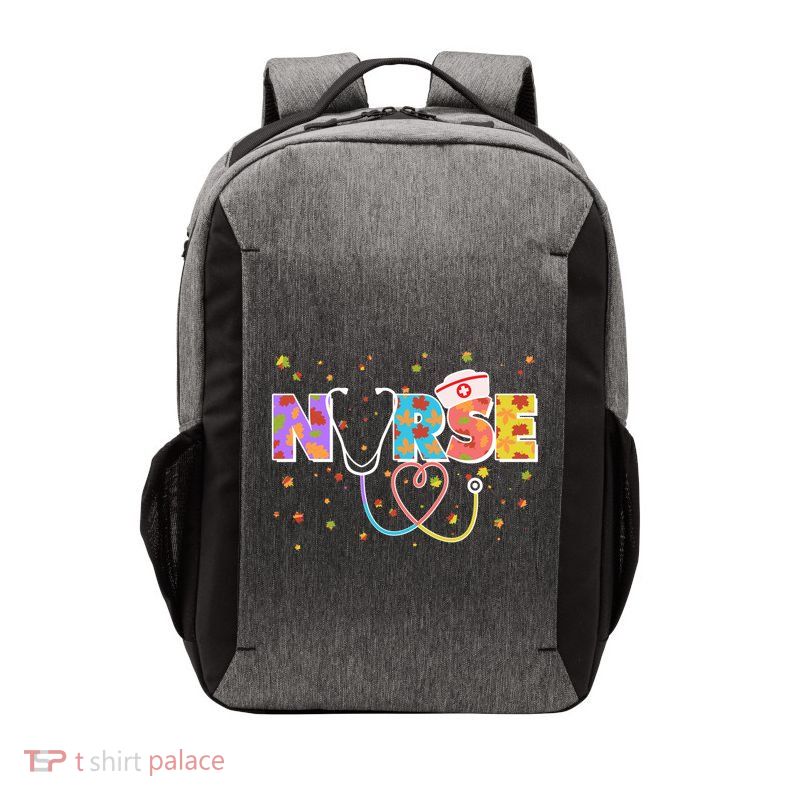 Cute Autumn Fall Patterns Nurse Vector Backpack