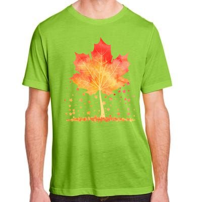 Cute Autumn Maple Leaf Tree Adult ChromaSoft Performance T-Shirt