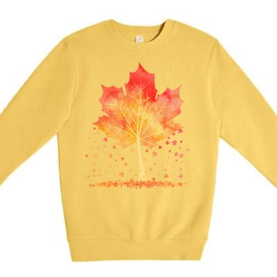 Cute Autumn Maple Leaf Tree Premium Crewneck Sweatshirt