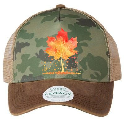 Cute Autumn Maple Leaf Tree Legacy Tie Dye Trucker Hat