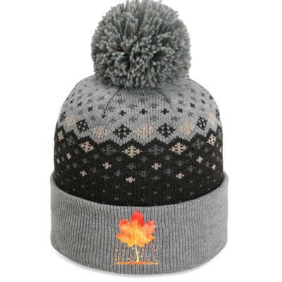 Cute Autumn Maple Leaf Tree The Baniff Cuffed Pom Beanie