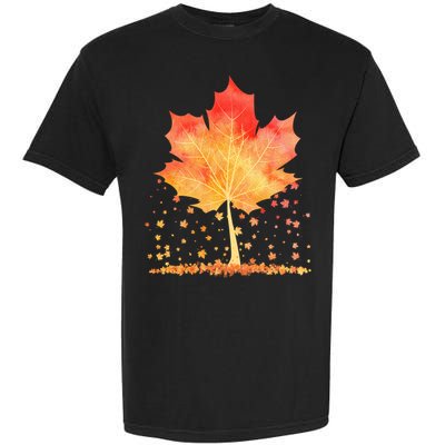 Cute Autumn Maple Leaf Tree Garment-Dyed Heavyweight T-Shirt
