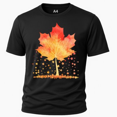 Cute Autumn Maple Leaf Tree Performance Shirt
