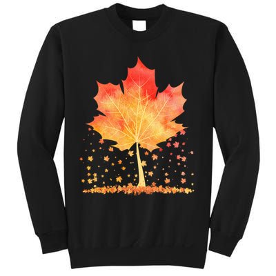 Cute Autumn Maple Leaf Tree Sweatshirt