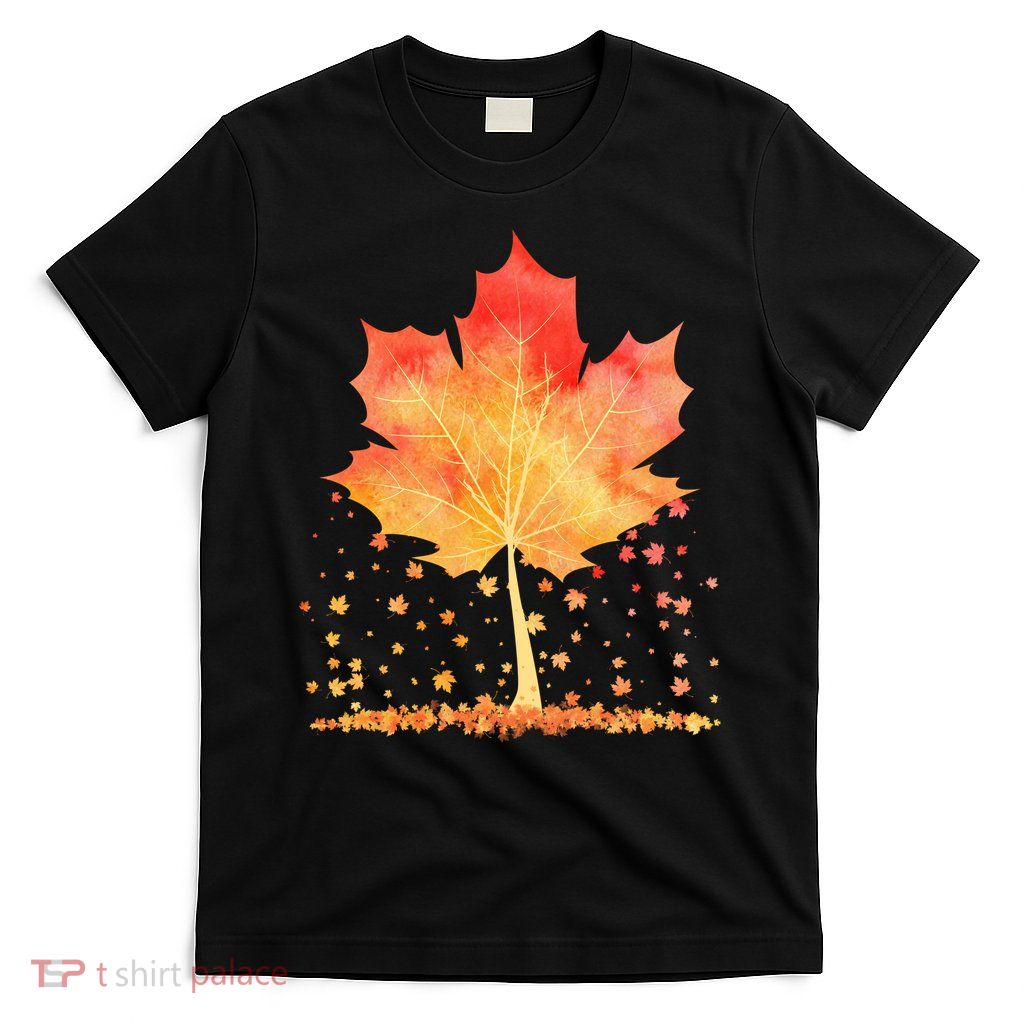 Cute Autumn Maple Leaf Tree T-Shirt