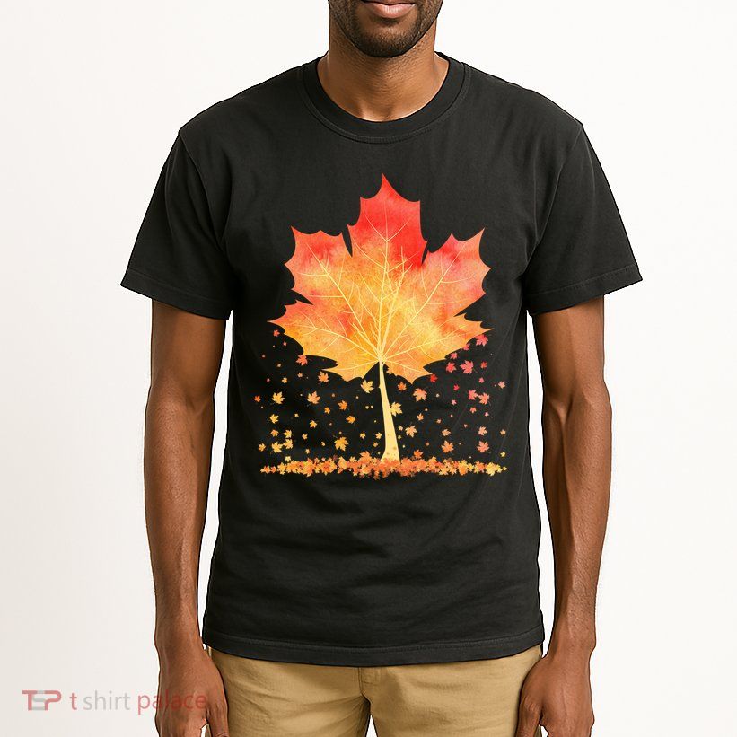 Cute Autumn Maple Leaf Tree Tall T-Shirt