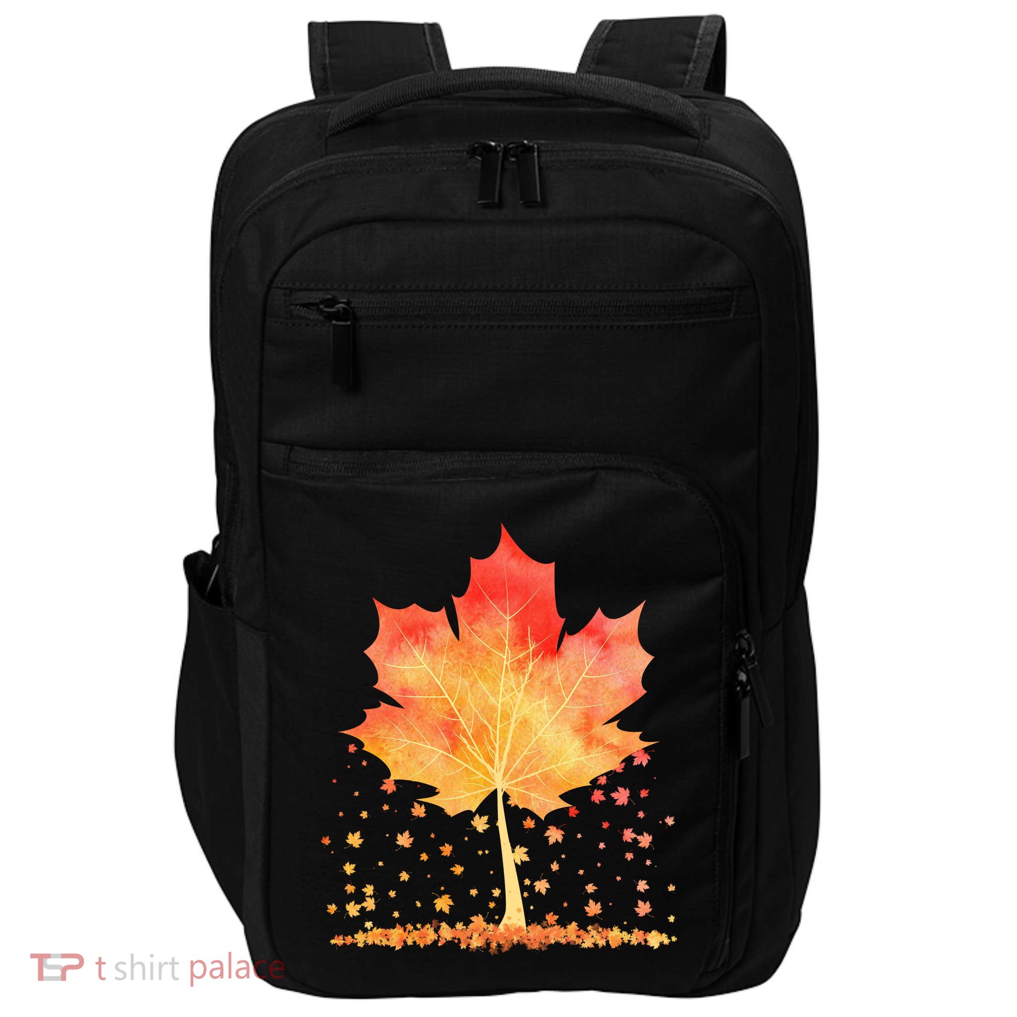 Cute Autumn Maple Leaf Tree Impact Tech Backpack