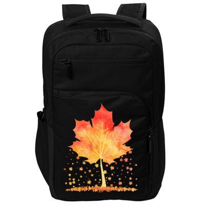 Cute Autumn Maple Leaf Tree Impact Tech Backpack