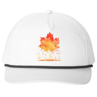 Cute Autumn Maple Leaf Tree Snapback Five-Panel Rope Hat