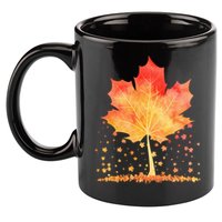 Cute Autumn Maple Leaf Tree 11oz C Handle Ceramic Mug