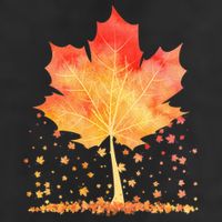 Cute Autumn Maple Leaf Tree 15oz Campfire Ceramic Mug