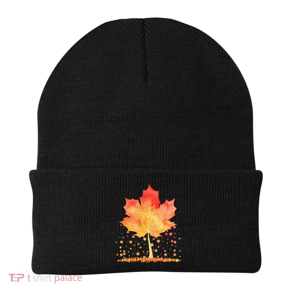 Cute Autumn Maple Leaf Tree Beanie