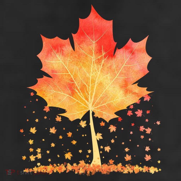 Cute Autumn Maple Leaf Tree Beanie