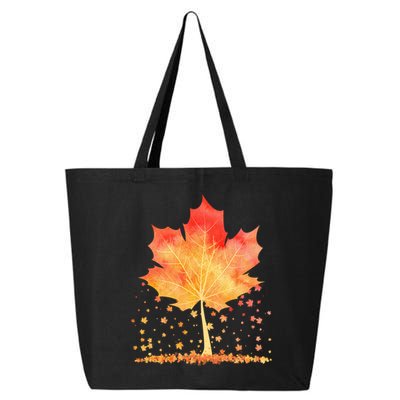 Cute Autumn Maple Leaf Tree 25L Jumbo Tote