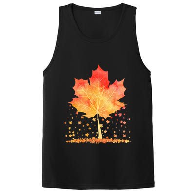 Cute Autumn Maple Leaf Tree PosiCharge Competitor Tank