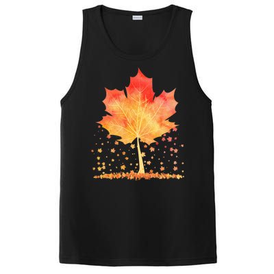 Cute Autumn Maple Leaf Tree PosiCharge Competitor Tank