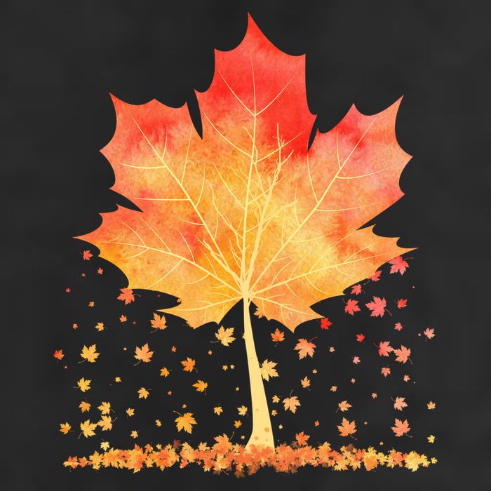 Cute Autumn Maple Leaf Tree Trucker Hat