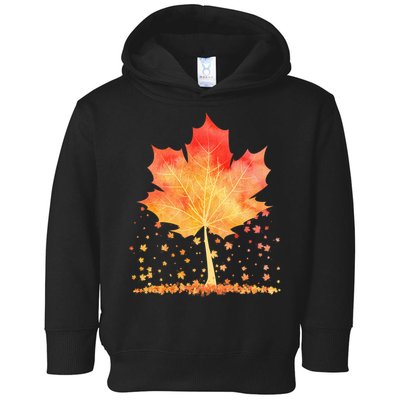 Cute Autumn Maple Leaf Tree Toddler Hoodie