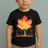 Cute Autumn Maple Leaf Tree Toddler T-Shirt