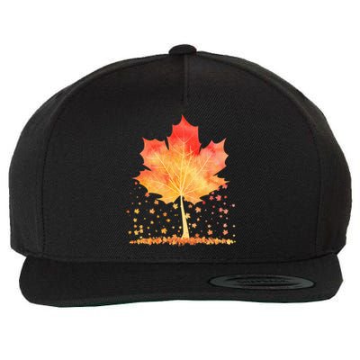 Cute Autumn Maple Leaf Tree Wool Snapback Cap